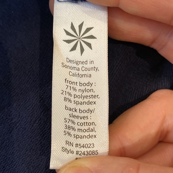 Athleta blue micro stripe Enchanted Dress Sz M NWOT Sz M - Picture 6 of 6